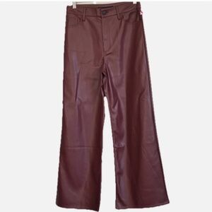 JOE'S Jeans Woman Wide Leg Cropped Faux Leather Pants Size: 27